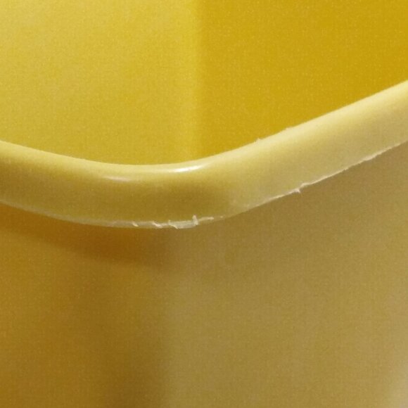 Vintage 70's Rubbermaid Trash Container-Yellow with Flower Motif-4 2952 - Picture 10 of 11